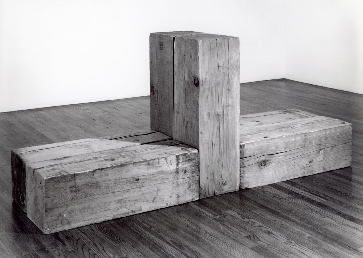 Carl Andre "Entablature" 1988 Eastern pine timbers 36" x 84" x 24"