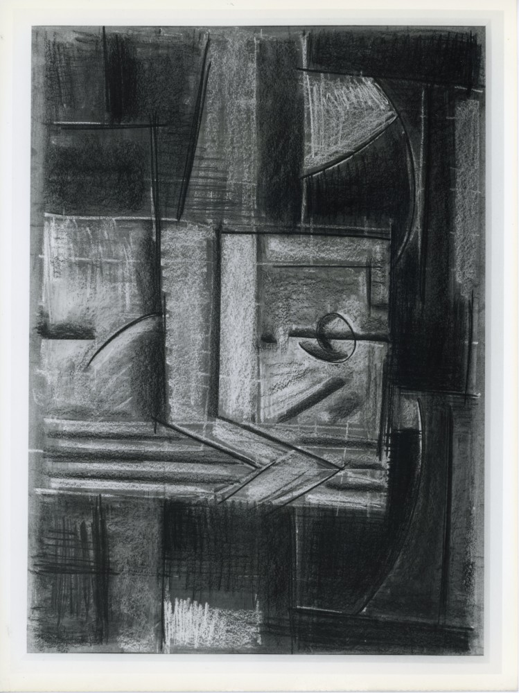 Michael Hurson &quot;The French Lesson&quot; 1986 Conte crayon on paper 15 1/2&quot; x 21 1/2&quot;