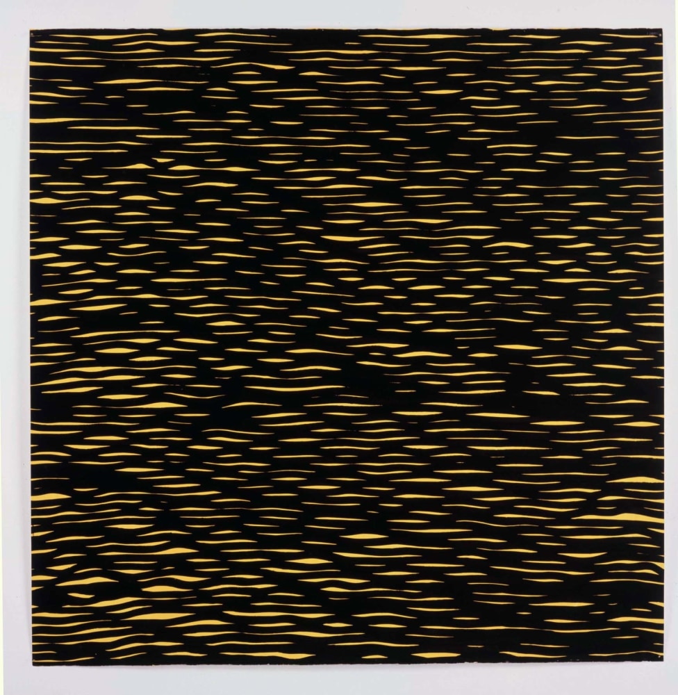 Sol LeWitt Horizontal Lines, Black on Color, 2005 gouache on paper image: 60 1/2  x 60 1/4 in. (153.7 x 153 cm) frame: 66 x 65 3/4 x 3 in. (167.6 x 167 x 7.6 cm)