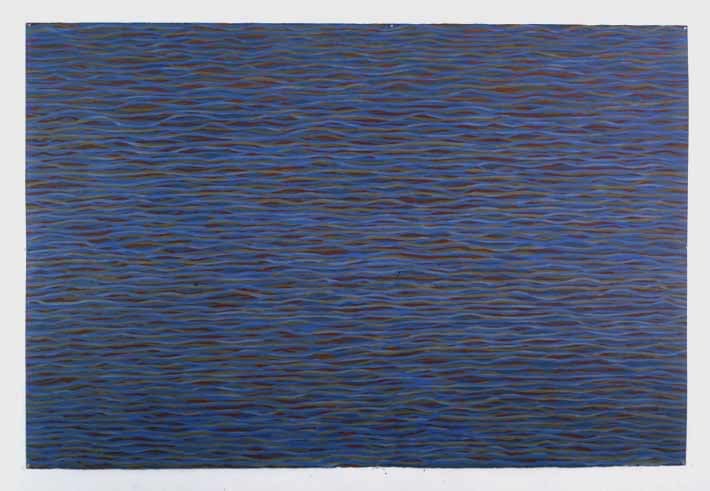 Sol LeWitt "Horizontal Brushstrokes" 2003 Gouache on paper 60 1/2 x 90 in.