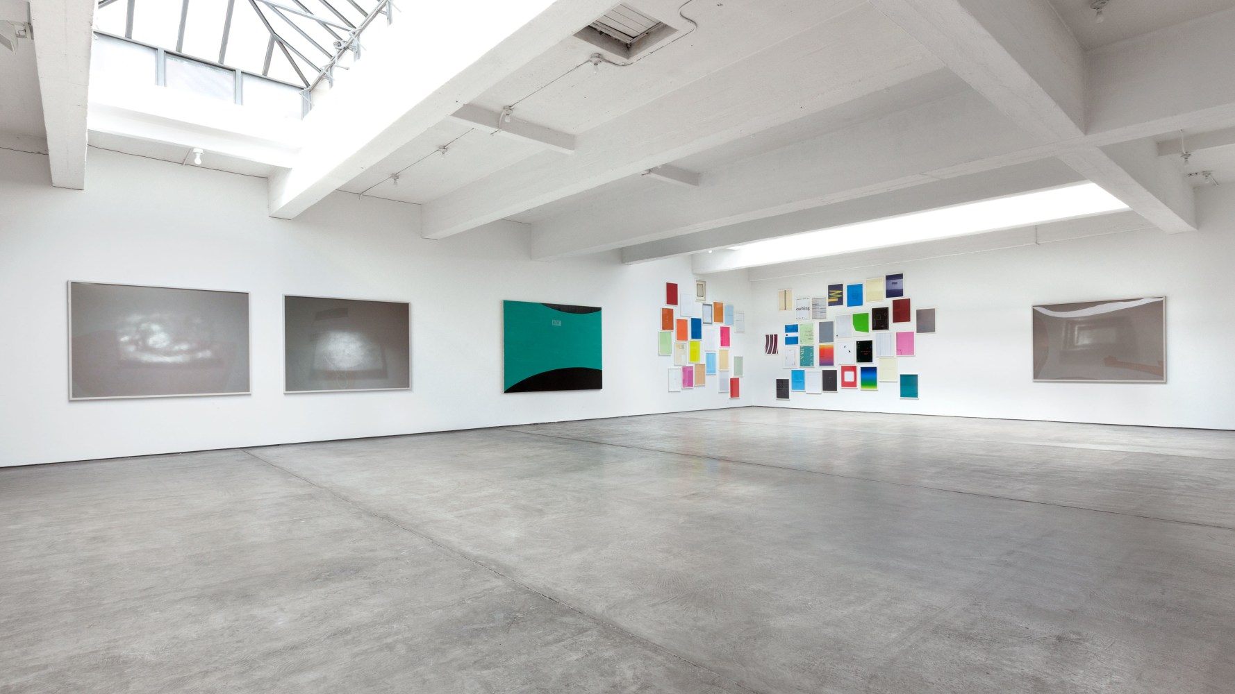 Installation view, Walid Raad and David Diao, September 22 – November 3, 2012