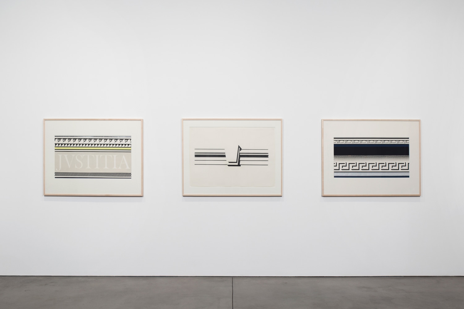 Installation view, Roy Lichtenstein: Entablatures, September 17 – November 12, 2011