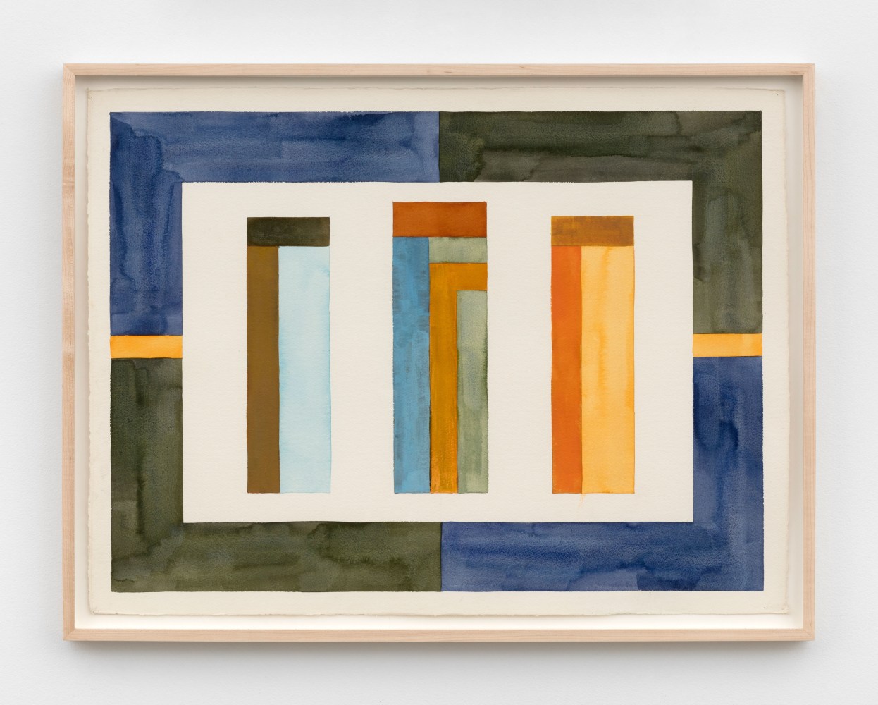 David Novros untitled, 1996 watercolor on paper image: 22 1/2 x 30 in. (57.2 x 76.2 cm) frame: 24 1/2 x 32 1/4 x 1 1/2 in. (62.2 x 81.9 x 3.8 cm)