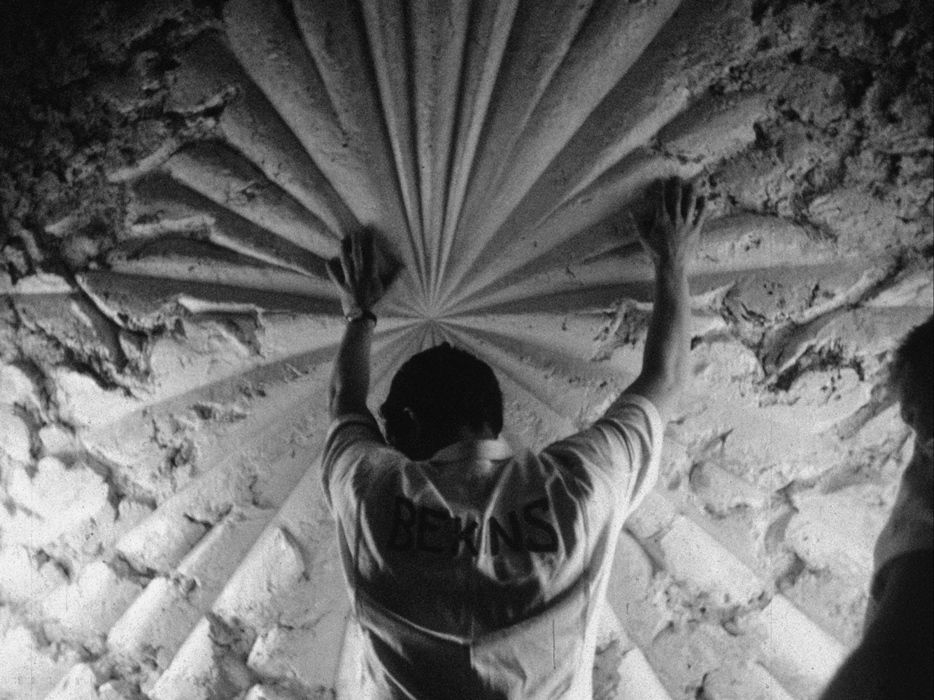 Still of Bruce Conner's THE WHITE ROSE, 1967, 16mm to 35mm blow-up, black/white, sound, 7min dimensions variable.