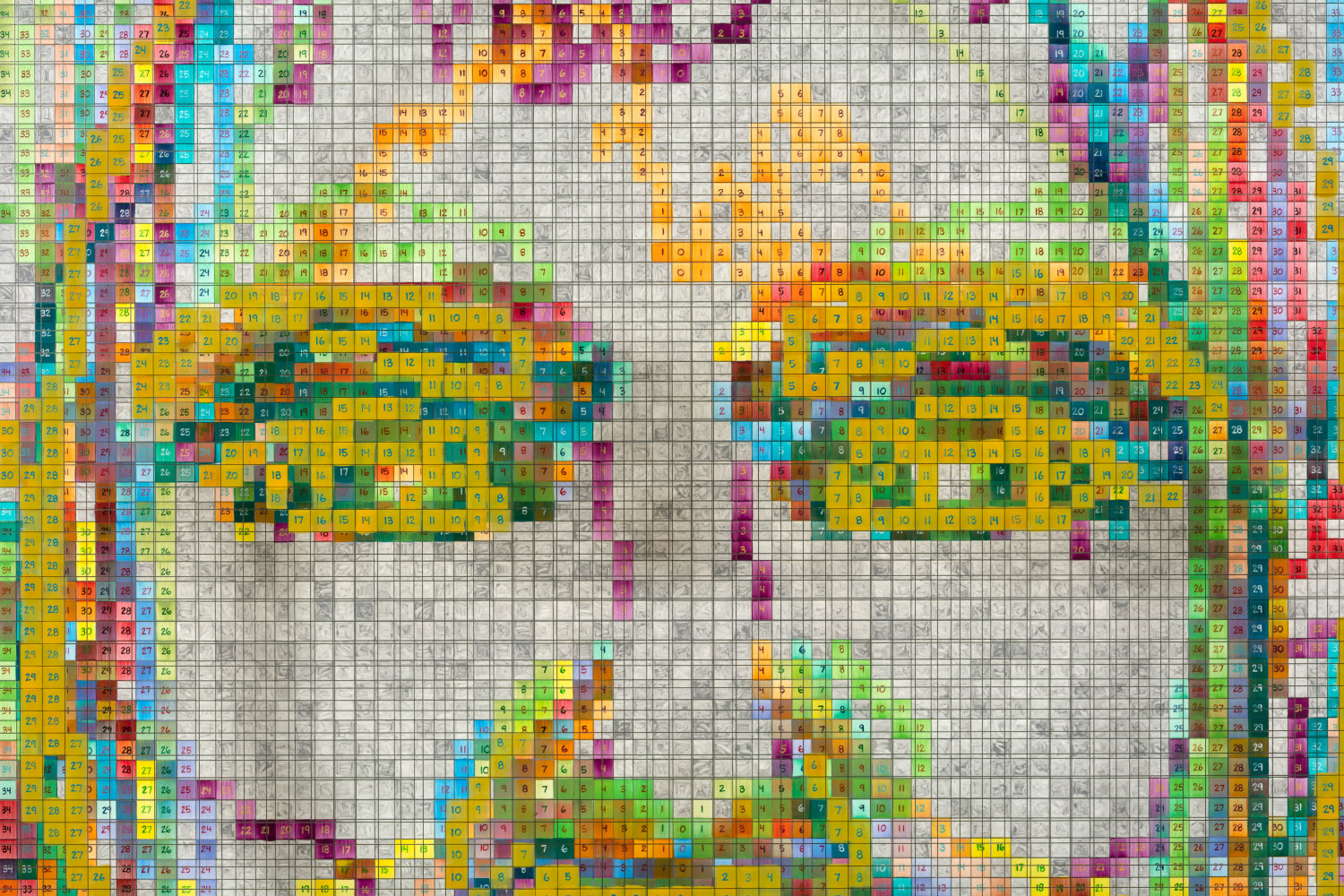 Faces 1: Identity Politics, #12, bell hooks, (detail), 2018 acrylic sheet, acrylic paint, lacquer, wood 74 x 59 1/8 x 5 3/4 in. (188 x 150.2 x 14.6 cm)