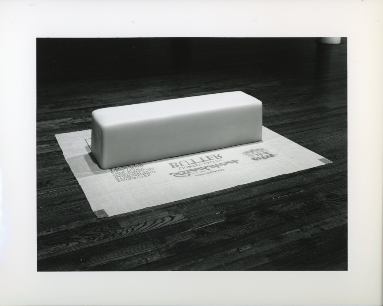 Robert Gober &quot;Untitled&quot; 1993-94 Beeswax, wood, glassine, marker 9 1/2&quot; x 36 1/2&quot; x 9 3/4&quot; overall