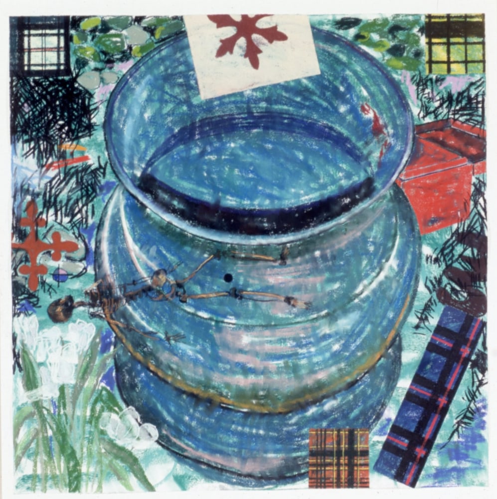 Jennifer Bartlett &quot;Elements: 6 Water&quot; 1990 Pastel on paper 31 1/2&quot; x 31 1/2&quot;