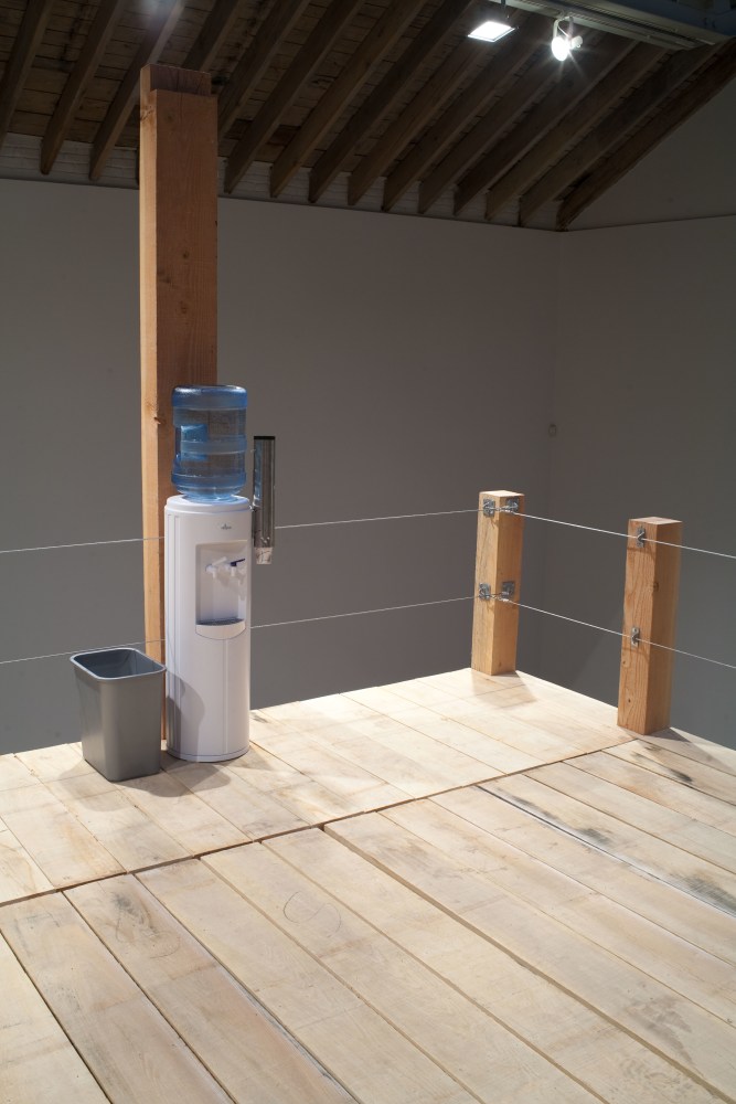 Sam Durant
Dead Labor Day, 2010
wood, metal, water dispenser
192 x 299 1/2 x 170 in. (487.7 x 760.7 x 431.8 cm)