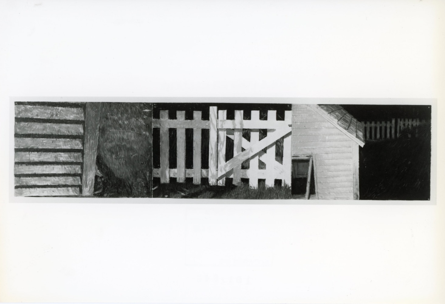 Jennifer Bartlett &quot;Old House Lane #21&quot; 1986 Pastel on 3 sheets of paper 30&quot; x 132&quot;