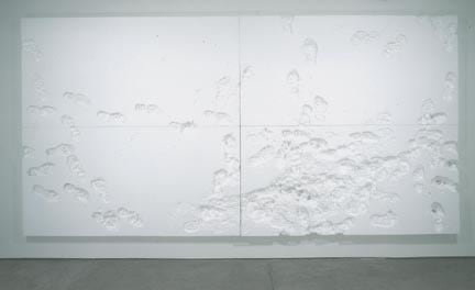 Rudolf Stingel &quot;Untitled&quot; 2000 Styrofoam, 4 panels 48 x 96 x 4 in.