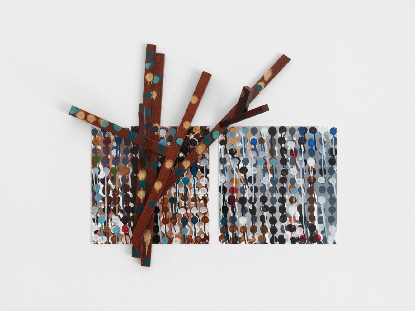 Jennifer Bartlett
Untitled Tree, 2000
enamel over wood and enamel over silkscreen grid on baked enamel, steel plates
23 x 26 in. (58.4 x 66 cm)
signed and dated verso lower right: &amp;quot;J Bartlett 2000&amp;quot;