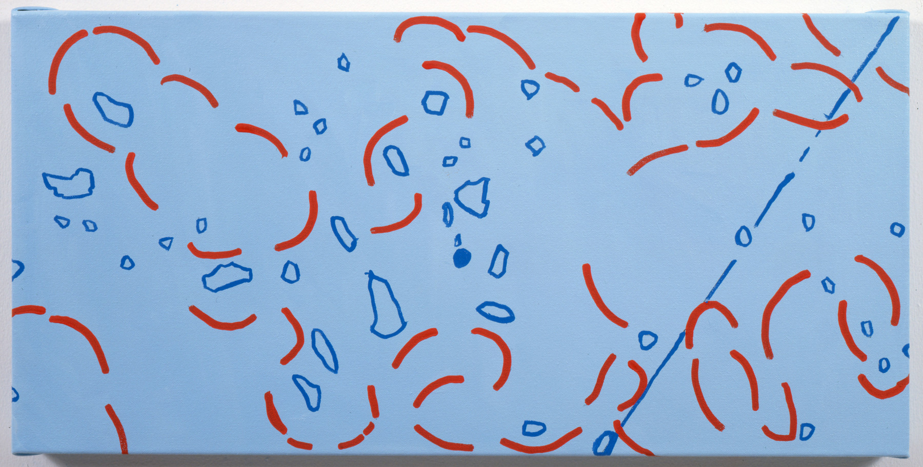 Jennifer Bartlett The Red Sea, Saudi Arabia, 2003 oil on canvas 12 x 24 x 1 1/8 in. (30.5 x 61 x 2.9 cm)