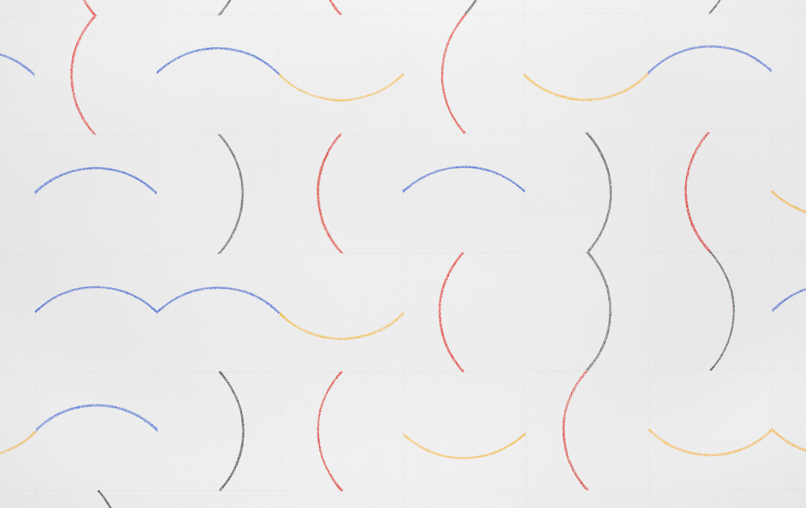 Installation view, Sol LeWitt, Arcs and Lines, May 7 – August 26, 2011