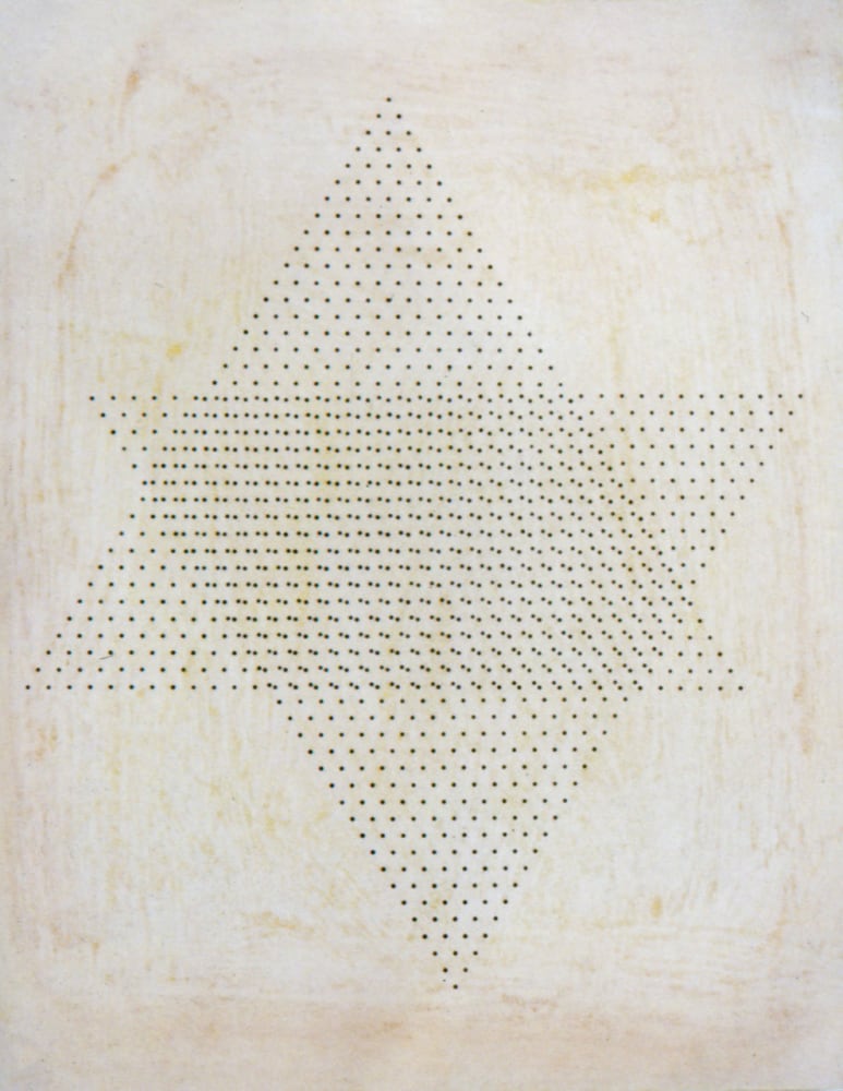 Carl Andre &quot;Untitled&quot; 1963 Typewriter ink on paper, collaged 11&quot; x 8 1/2&quot;