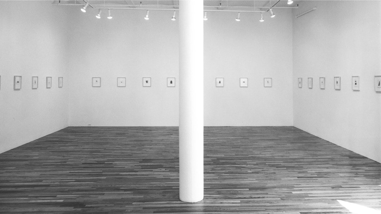 Installation view, The Hamilton Group 1982-1983, 155 Wooster Street, New York, September 25 - October 17, 1990. Photo: Scott Bowron.