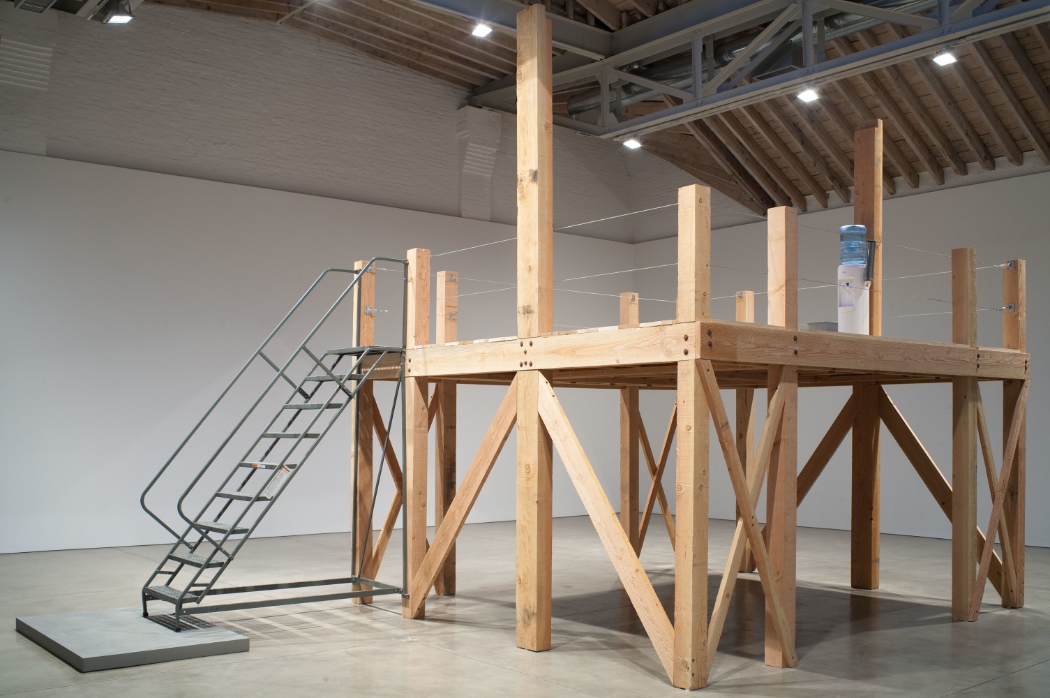 Sam Durant
Dead Labor Day, 2010
wood, metal, water dispenser
192 x 299 1/2 x 170 in. (487.7 x 760.7 x 431.8 cm)