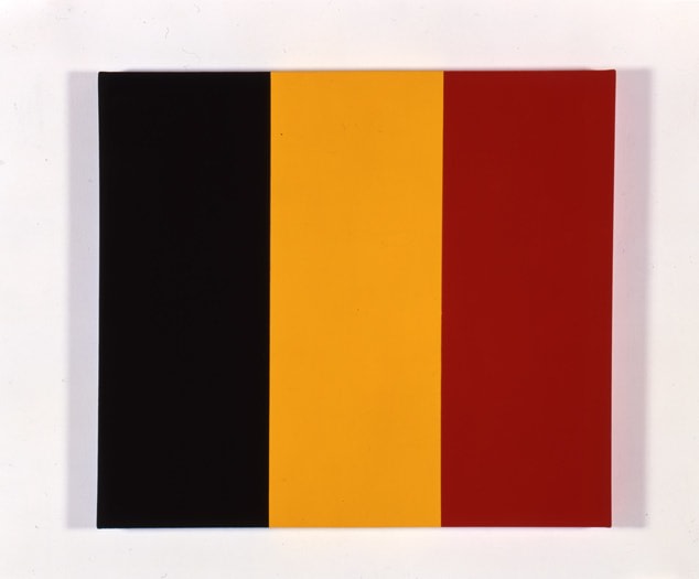 Jonathan Borofsky &quot;Belgium&quot; 1988 Acrylic on canvas 30&quot; x 34 8/13&quot;