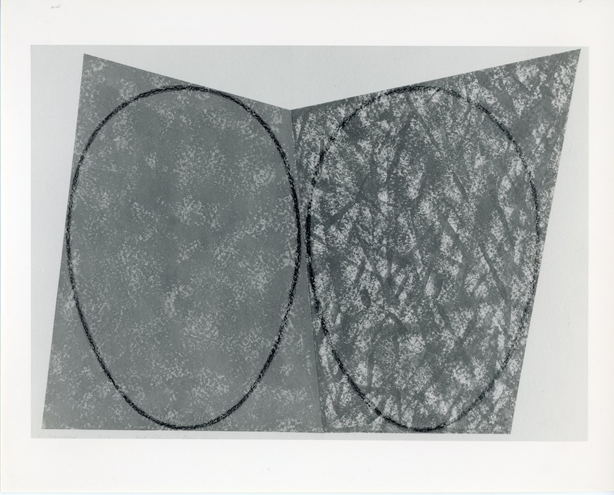 Robert Mangold &quot;Red Ellipse/Green Ellipse&quot; 1987 Acrylic and pencil on two sheets of paper 30&quot; x 42&quot;