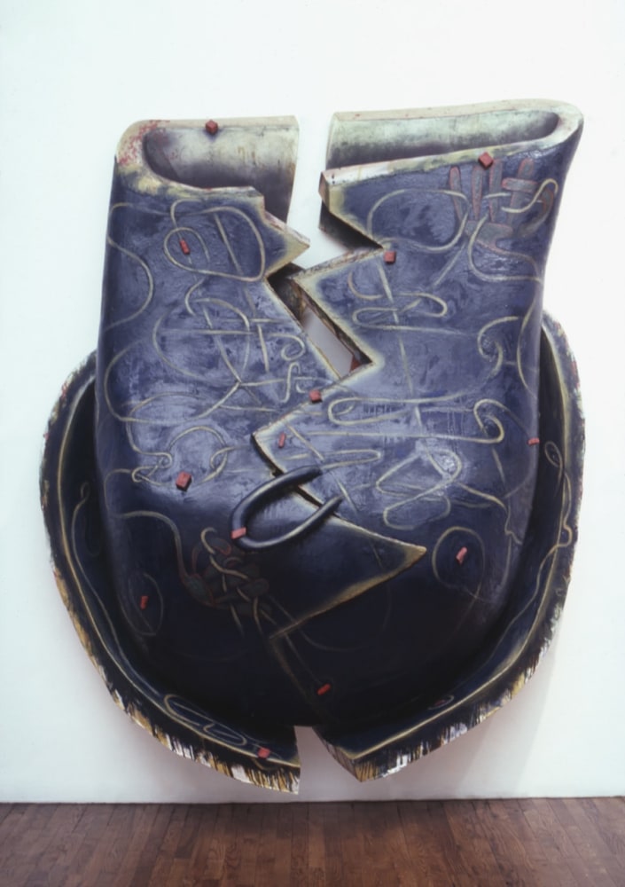 Elizabeth Murray &quot;The Weaver Painting&quot; 1988-89 Oil on canvas 99 3/8&quot; x 83 3/8&quot; x 23 1/8&quot;