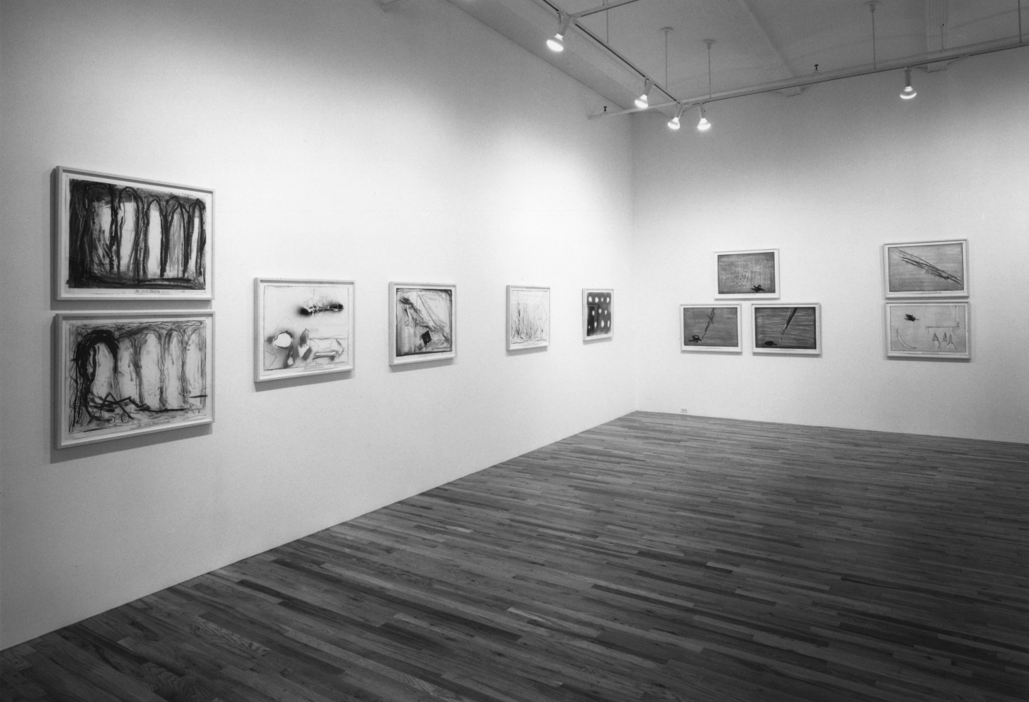 Installation view, Drawings from the White Raven, Paula Cooper Gallery, 149 Wooster Street, New York, January 25 - February 22, 1992. © Robert Wilson. Courtesy Paula Cooper Gallery, New York. Photo: Geoffrey Clements.