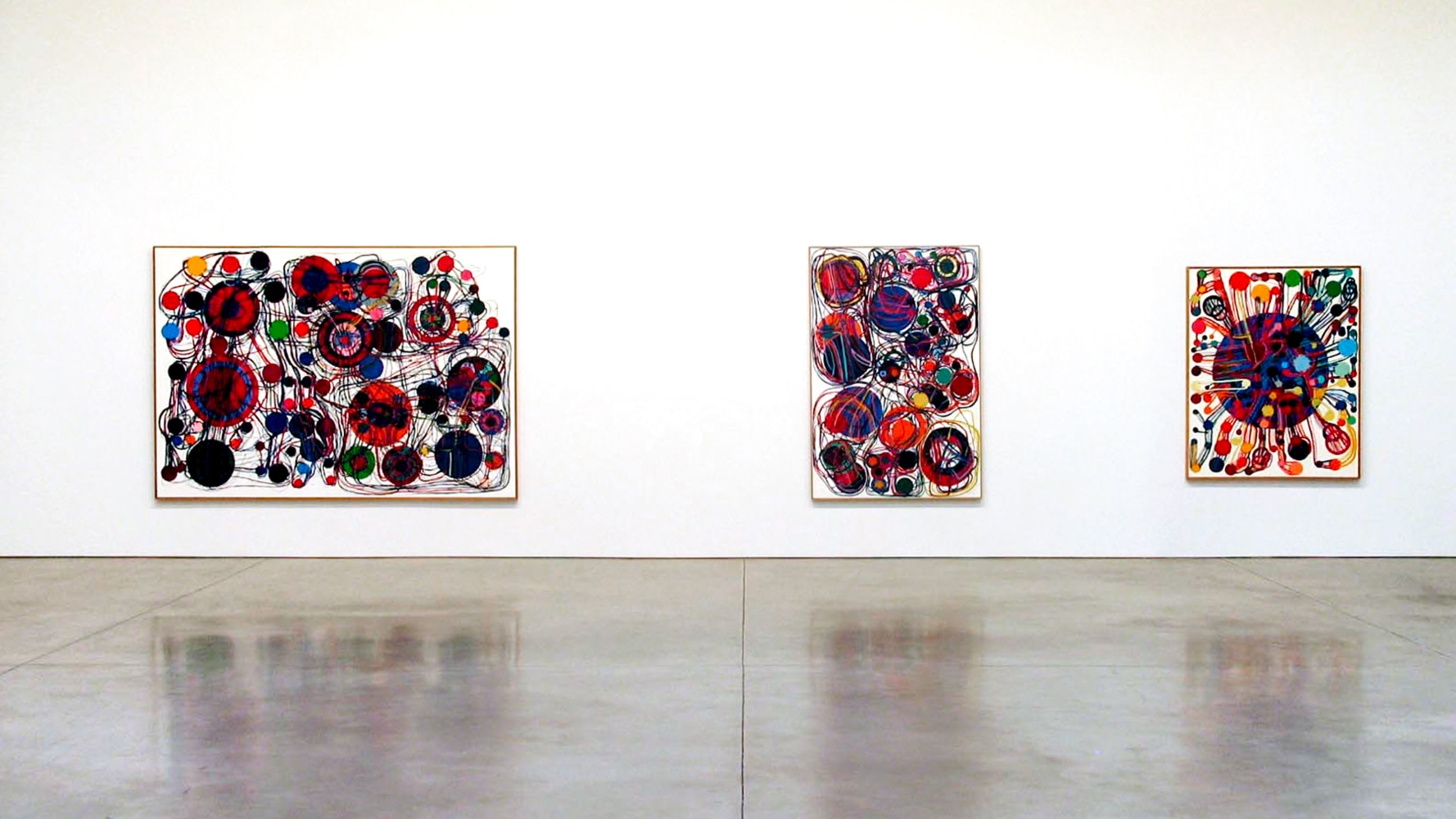 Installation view, Paintings and Drawings, 1980 - 2002, Paula Cooper Gallery, 534 W 21st Street, New York. © Kanayama Akira and Tanaka Atsuko Association.