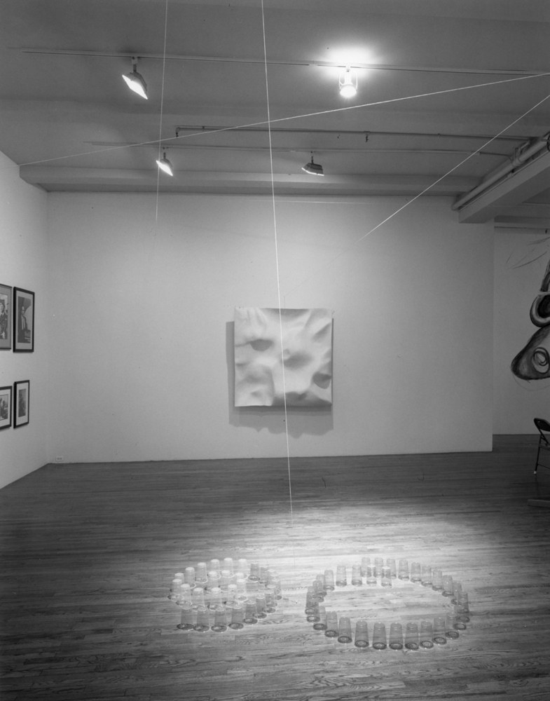Installation view, String of Consciousness #3, Paula Cooper Gallery, 155 Wooster Street, New York, March 31 - April 24, 1993. © Jonathan Borofsky. Courtesy Paula Cooper Gallery, New York. Photo: Geoffrey Clements.