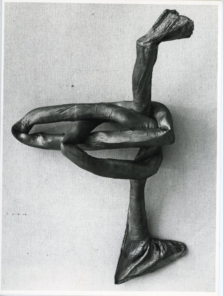 Lynda Benglis &quot;Uno&quot; 1976 Aluminum screen, cloth bunting, plaster, sprayer copper 31&quot; x 49&quot; x 13&quot;