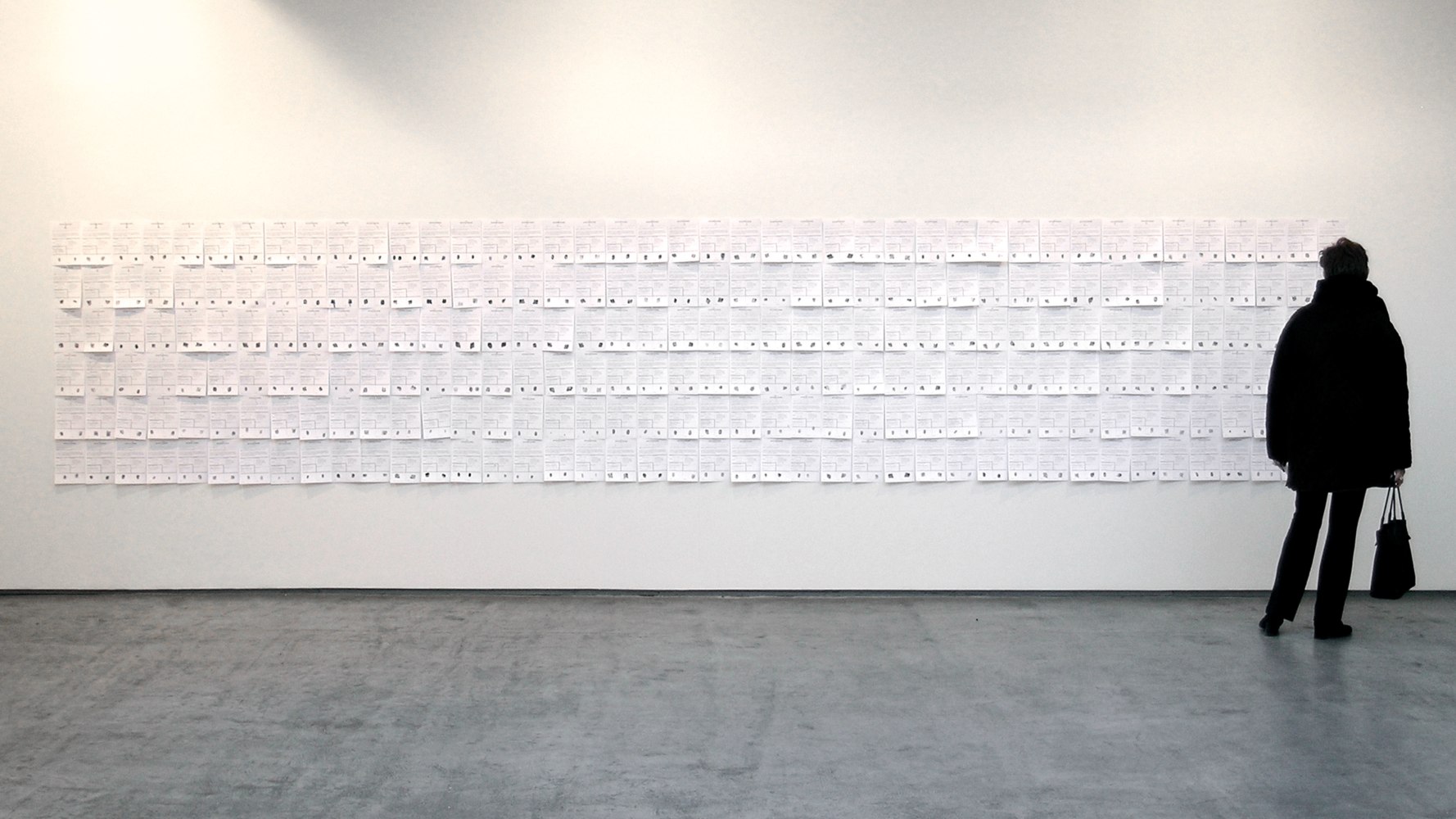 Installation view, Consideration, Paula Cooper Gallery, 521 W 21st Street, New York. November 16 - 19, 2005. © Carey Young. Courtesy Paula Cooper Gallery, New York.