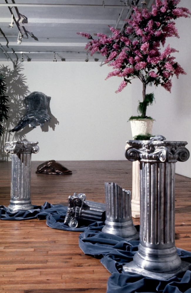 Installation view, Sculpture Lynda Bengalis, Paula Cooper Gallery, 155 Wooster Street, New York, November 8 - December 3 1975. © Lynda Benglis / Licensed by Artists Rights Society (ARS) New York. Courtesy PACE, New York, and Paula Cooper Gallery, New York. . Photo: Geoffrey Clements.