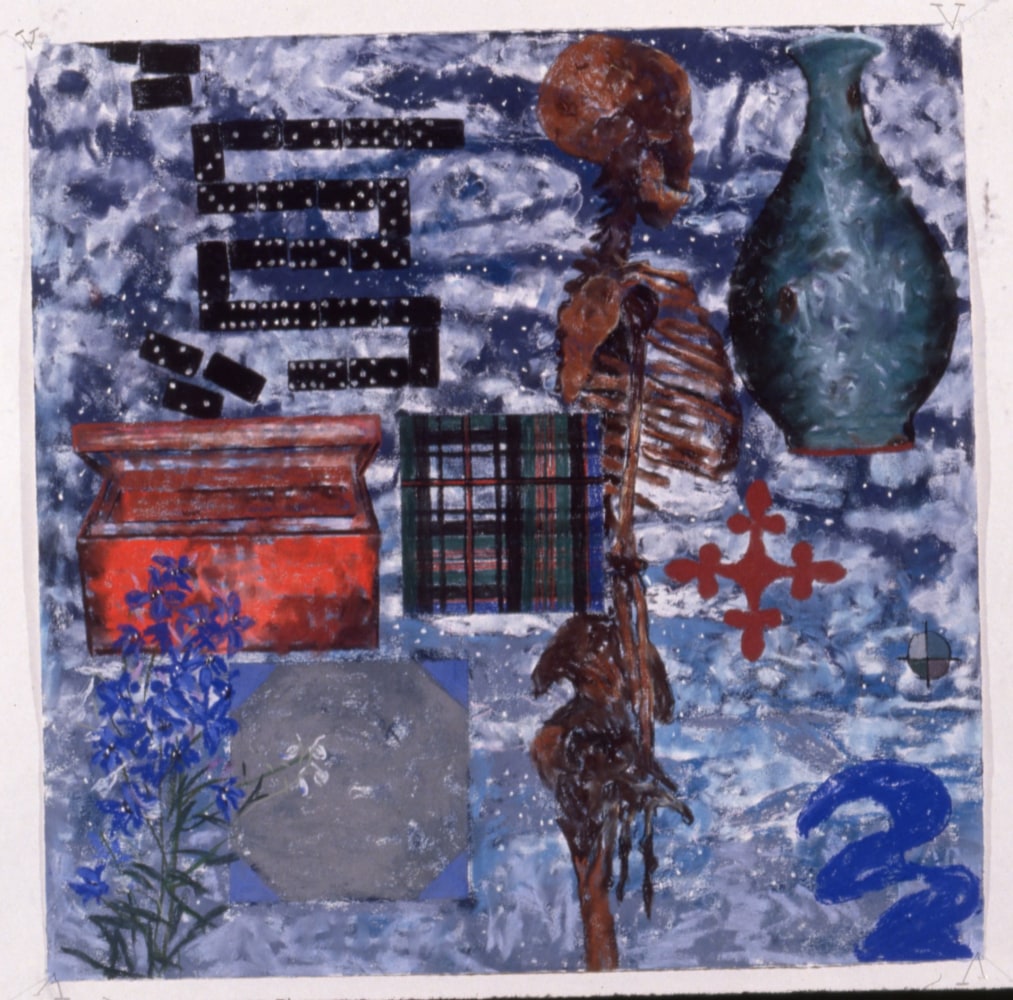 Jennifer Bartlett &quot;Elements: 2 Air&quot; 1990 Pastel on paper 31 1/2&quot; x 31 1/2&quot;