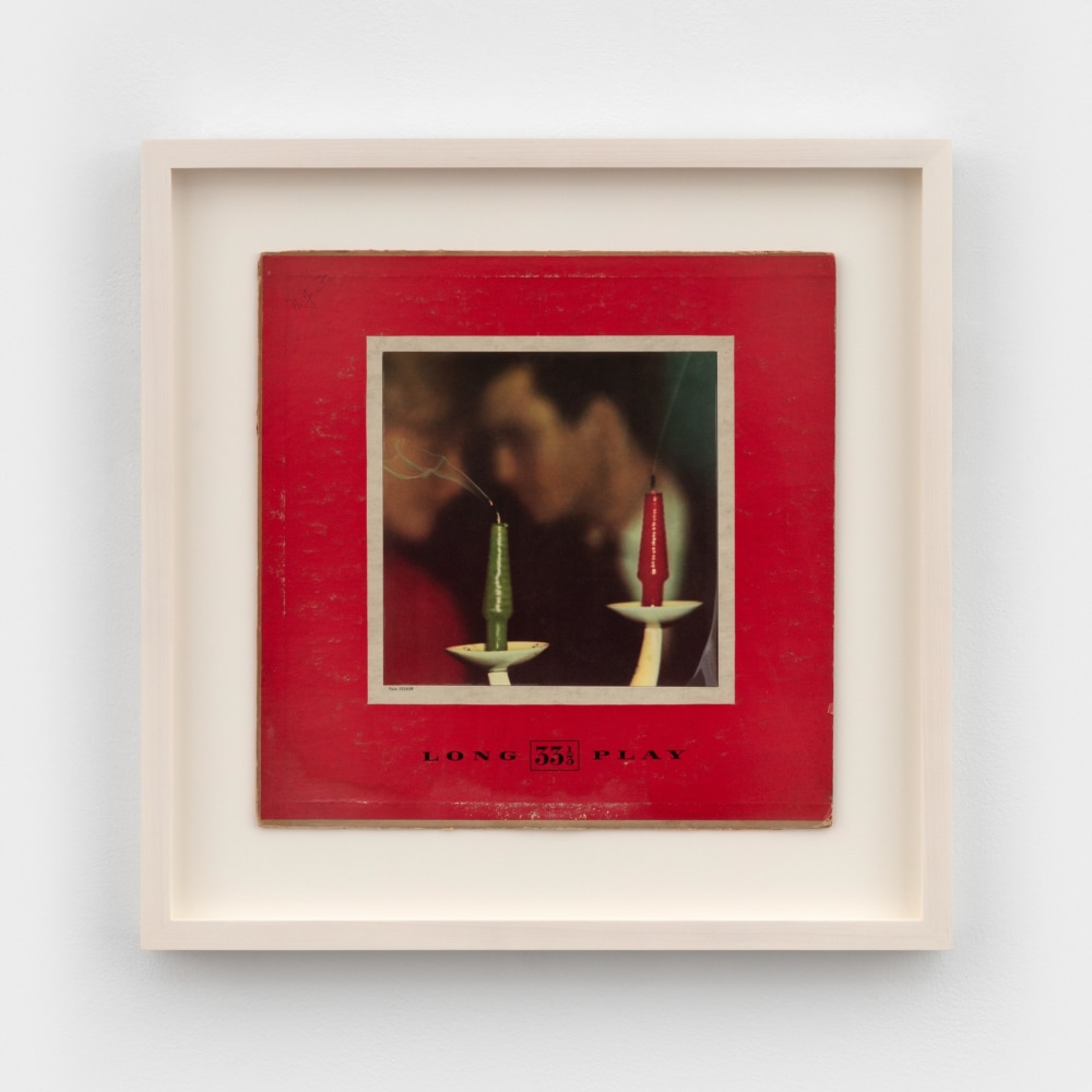 Christian Marclay Untitled (from the series "Imaginary Records"), 1995 altered record cover 12 1/4 x 12 1/2 in. (31.1 x 31.8 cm) frame: 17 1/4 x 17 1/4 x 1 5/8 in. (43.8 x 43.8 x 4.1 cm)