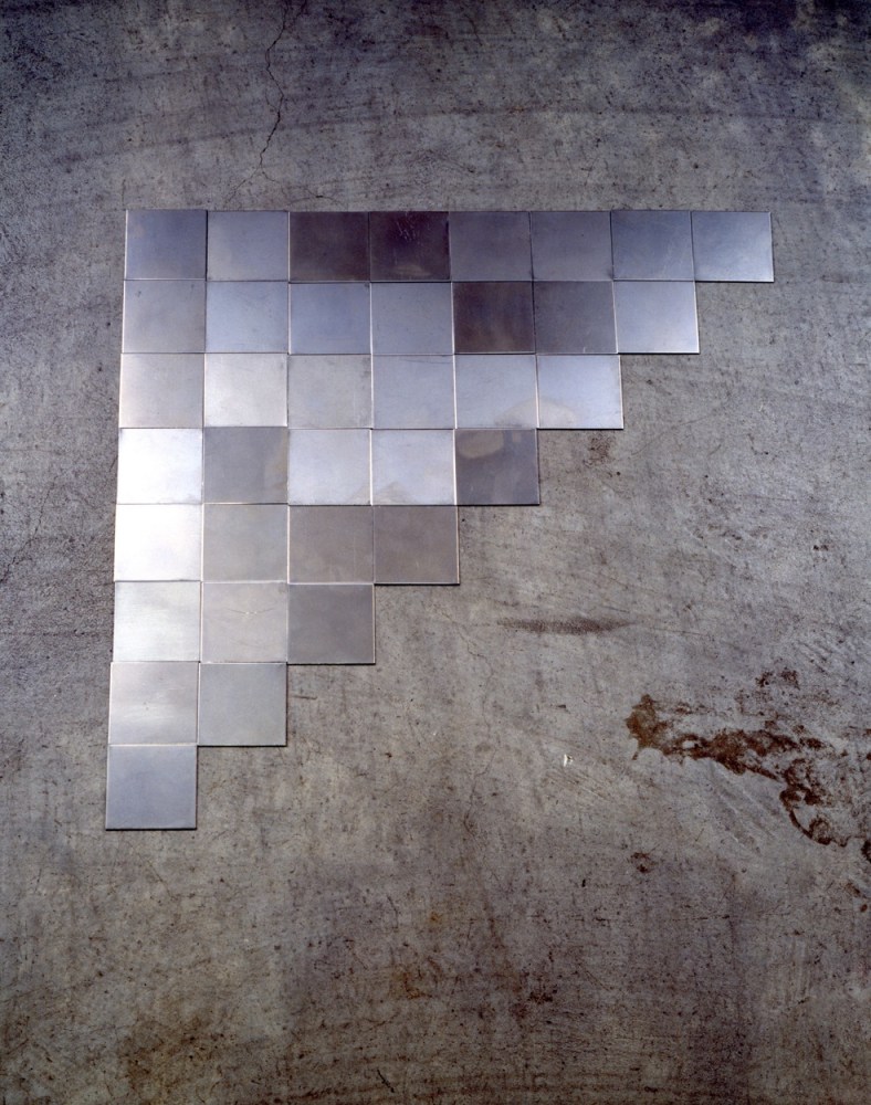 Carl Andre "8 Fe Summed" 2000 Steel 1/32 x 16 1/4 x 16 1/4"