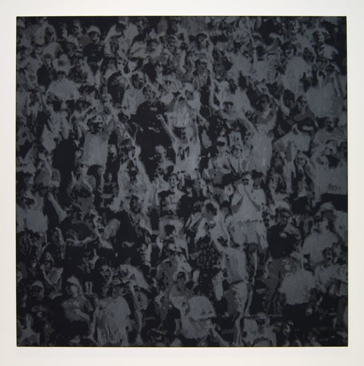Wayne Gonzales "Cheering Crowd" 2007 Acrylic on canvas 60 x 60 in.