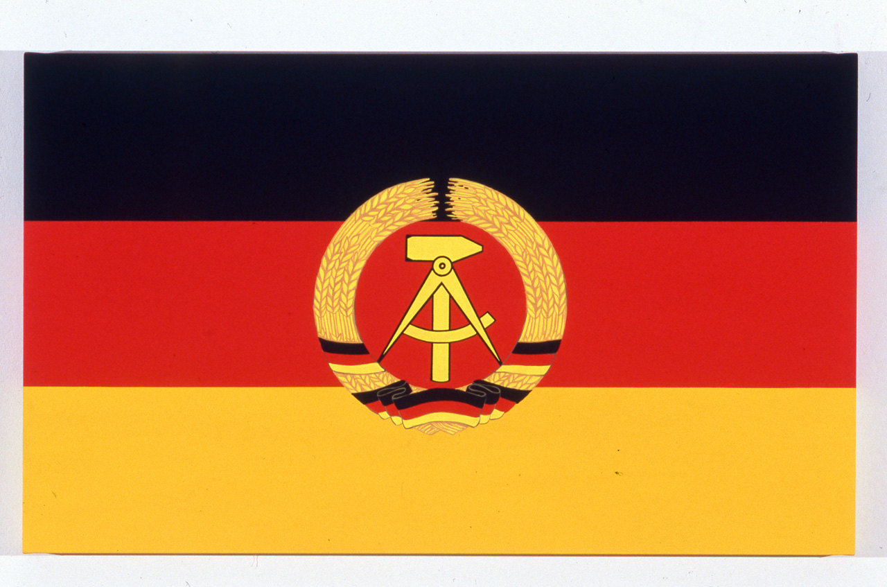 Jonathan Borofsky &quot;German Democratic Republic&quot; 1988 Acrylic on canvas 30&quot; x 50&quot;