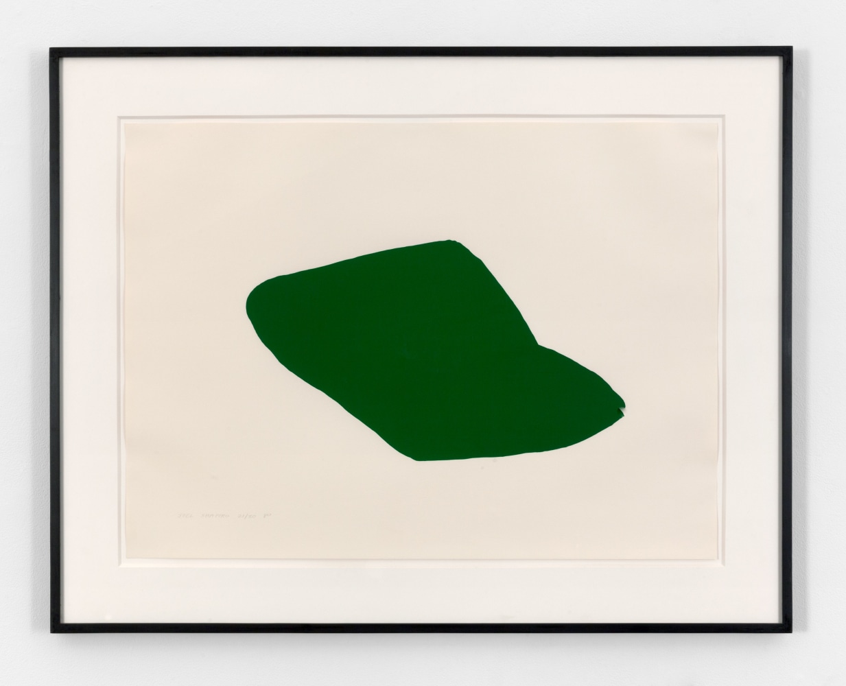 Joel Shapiro Untitled (Green), 1980 Lithograph on Arches Cover pinted in green from an aluminum plate 22 x 29 3/4 inches (55.9 x 75.6 cm) Edition of 30