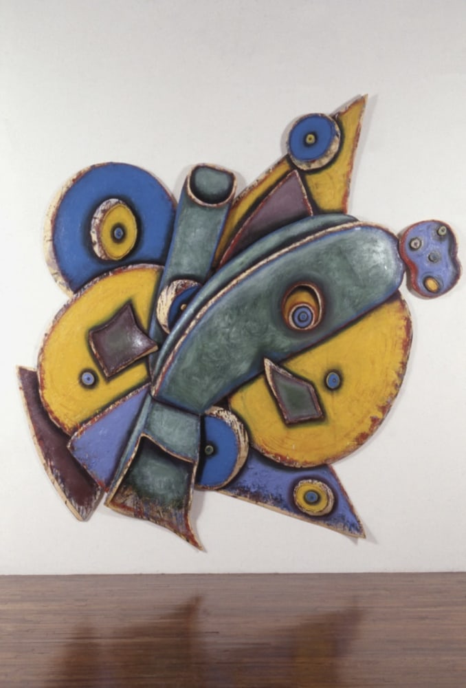 Elizabeth Murray &quot;Clock&quot; 1992 Oil on canvas 114 1/4&quot; x 112&quot; x 8&quot;