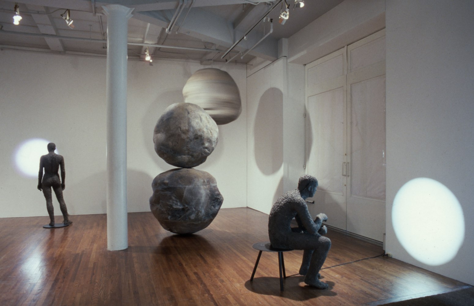 Installation view, Forms of Nature, Paula Cooper Gallery, 155 Wooster Street, New York, March 2 - 28, 1990. © Jonathan Borofsky. Courtesy Paula Cooper Gallery, New York. Photo: Geoffrey Clements.
