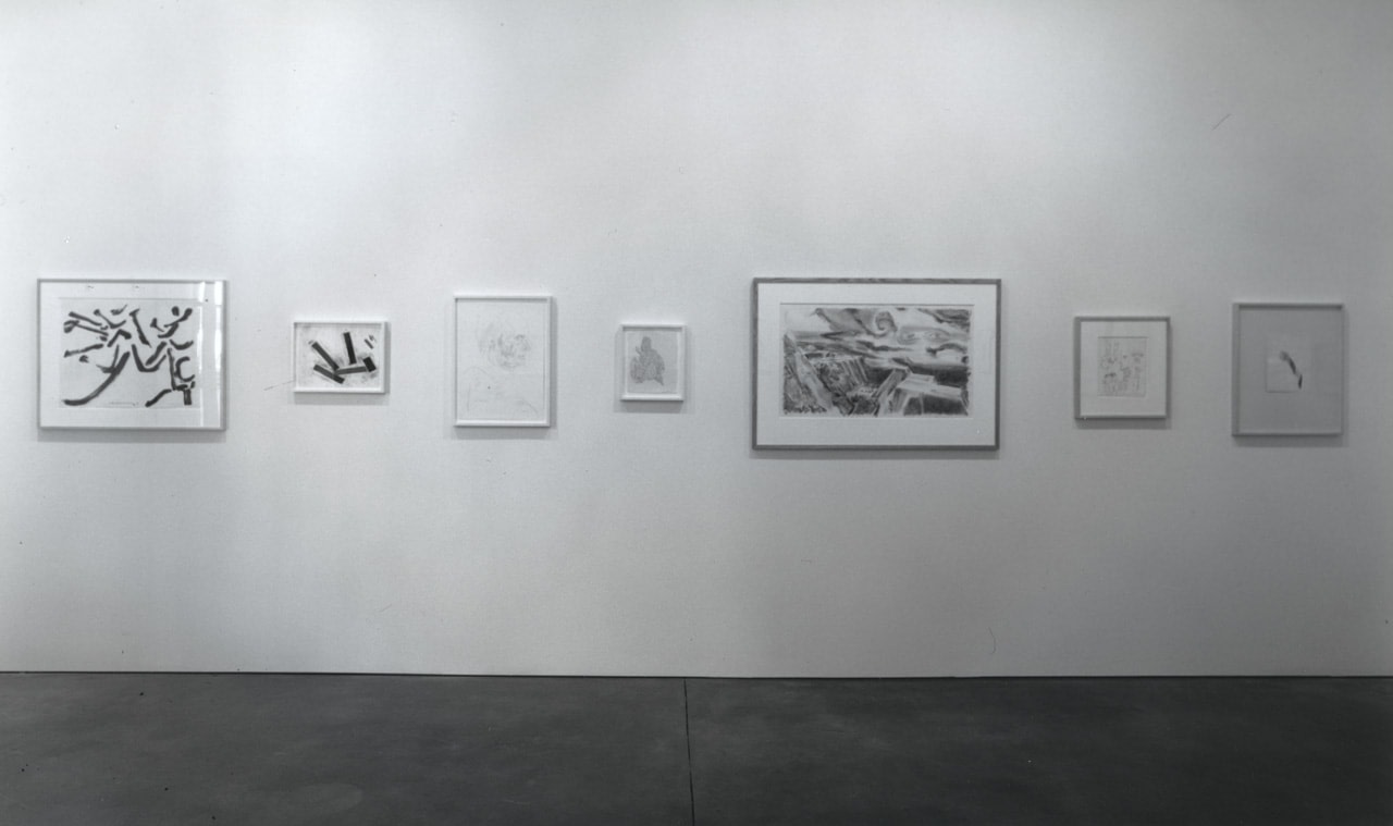Installation view, Amnesty International Benefit Drawing Show, Paula Cooper Gallery, 534 W 21st Street, New York. December 10 - 23, 1998. Photo: Tom Powel.
