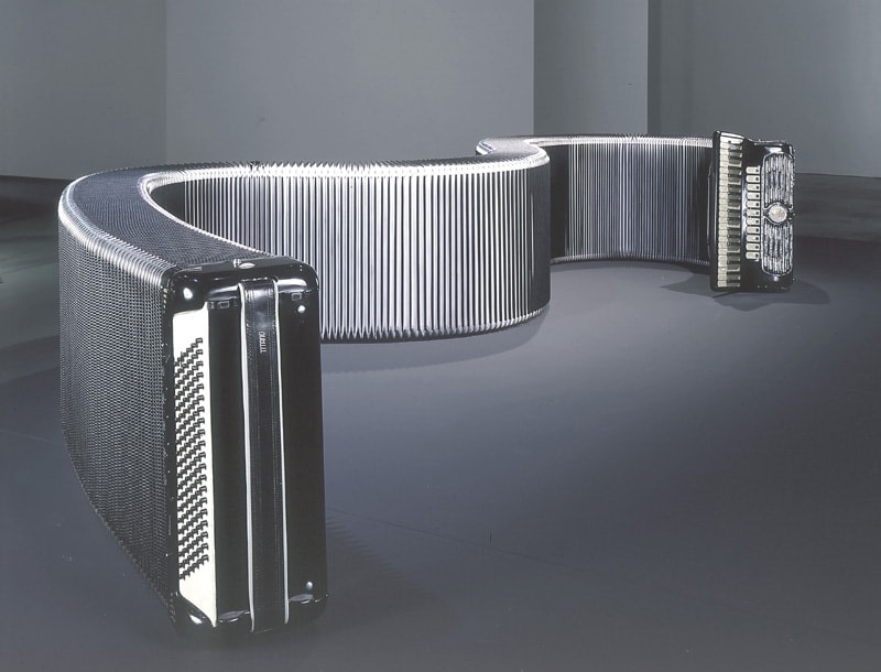 Christian Marclay "Virtuoso" 2000 Altered accordion 25 ft. length