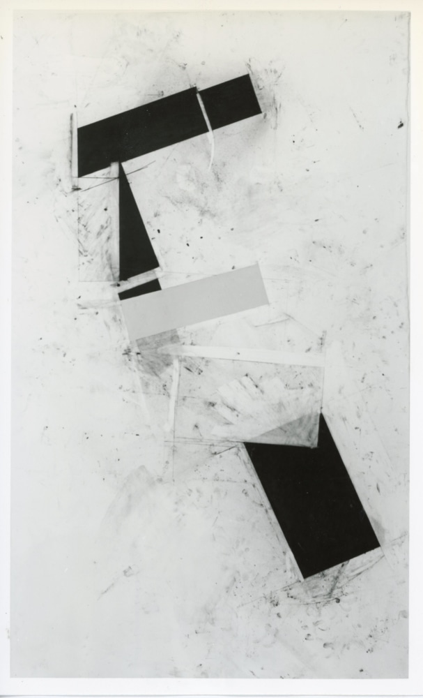 Joel Shapiro &quot;Untitled&quot; 1982 Pencil, charcoal, chalk, gouache on arches, satinee paper 52 3/4&quot; x 31 1/4&quot;