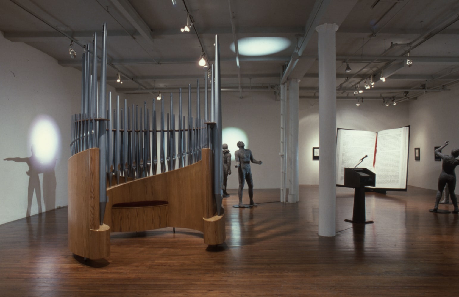Installation view, Forms of Nature, Paula Cooper Gallery, 155 Wooster Street, New York, March 2 - 28, 1990. © Jonathan Borofsky. Courtesy Paula Cooper Gallery, New York. Photo: Geoffrey Clements.