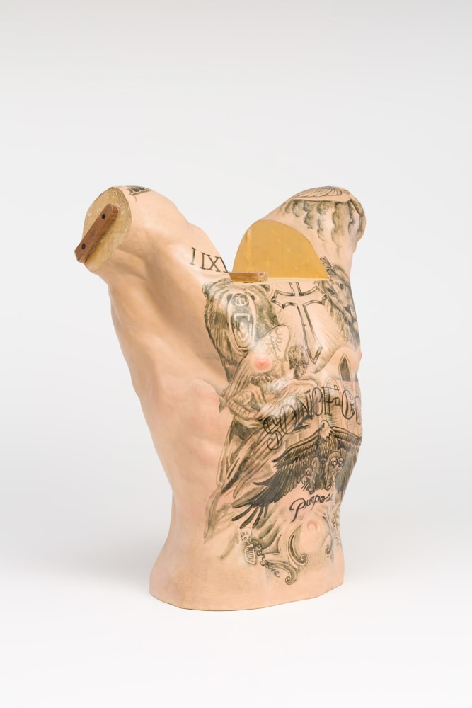 Paul Pfeiffer Incarnator (Pampanga), Torso, 2024 Gmelina wood, paint 25 5/8 x 19 1/8 x 9 1/8 in. (65.1 x 48.6 x 23.2 cm)