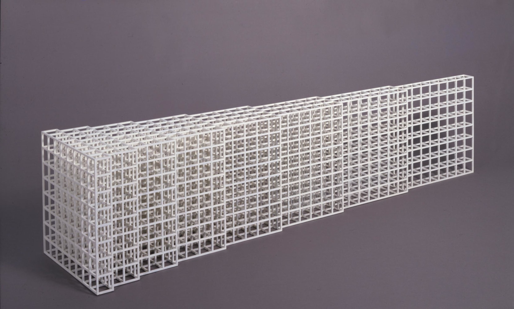 Sol LeWitt &quot;Open Geometric Structure IV&quot; 1990 Painted wood 39 x 39 x 172 in.