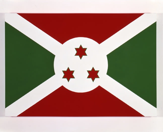 Jonathan Borofsky &quot;Burundi&quot; 1988 Acrylic on canvas 30&quot; x 45&quot;