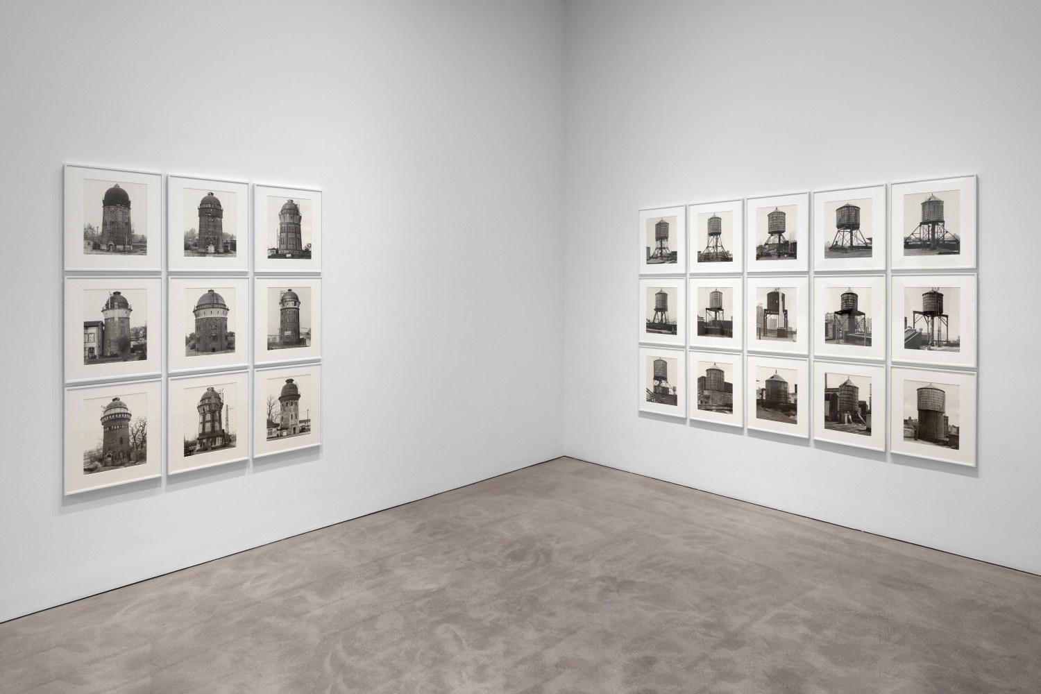 Installation view, Bernd and Hilla Becher, Sarah Charlesworth, Sherrie Levine, Organized by Sherrie Levine, February 29 – August 17, 2020