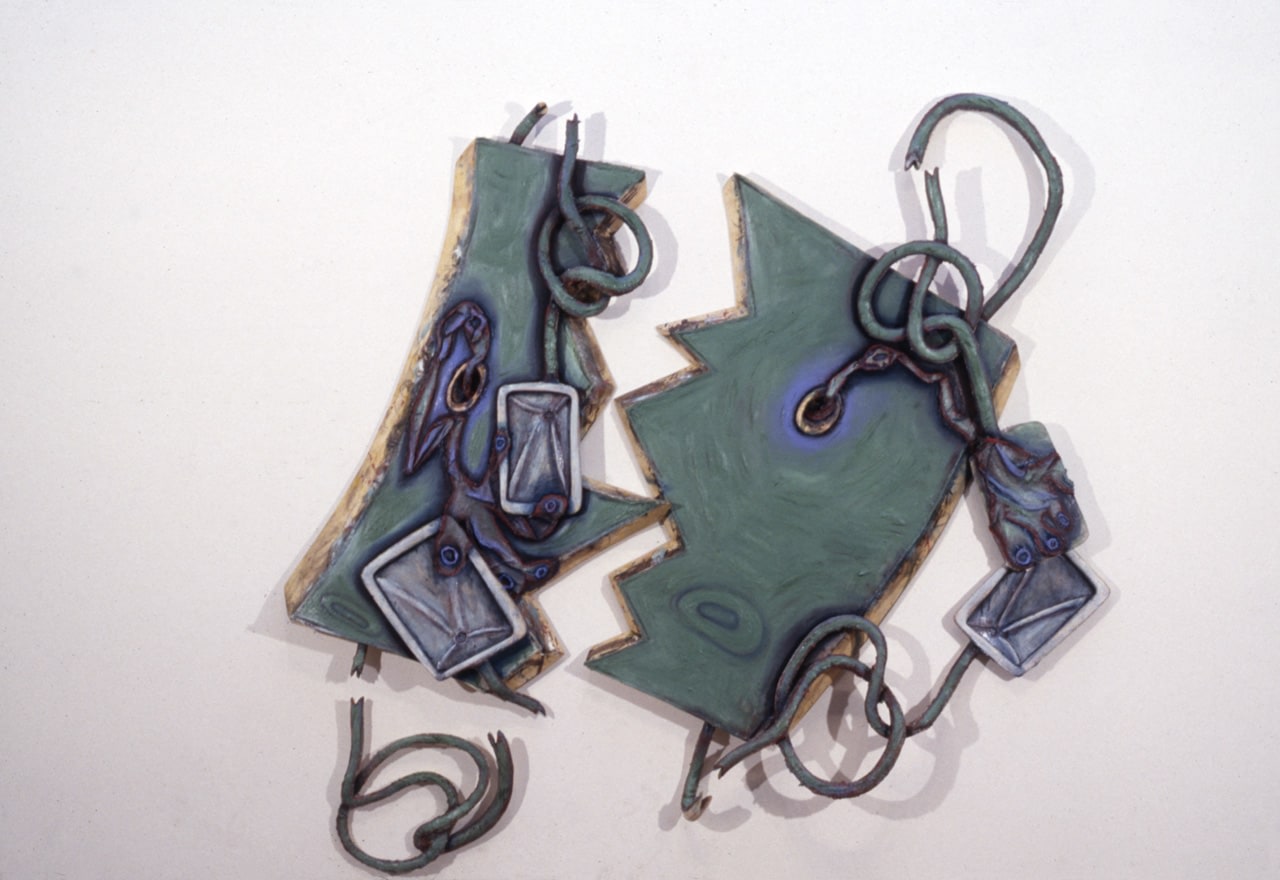 Elizabeth Murray &quot;Cast-a-way&quot; 1992 Oil on canvas 73 1/4&quot; x 78&quot; x 5&quot;