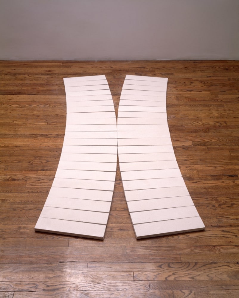 Carl Andre &quot;Sand-lime Cotange&quot; 1995 Sand lime, 42 units 7/8 x 82 5/8 x 40 1/4&quot; overall