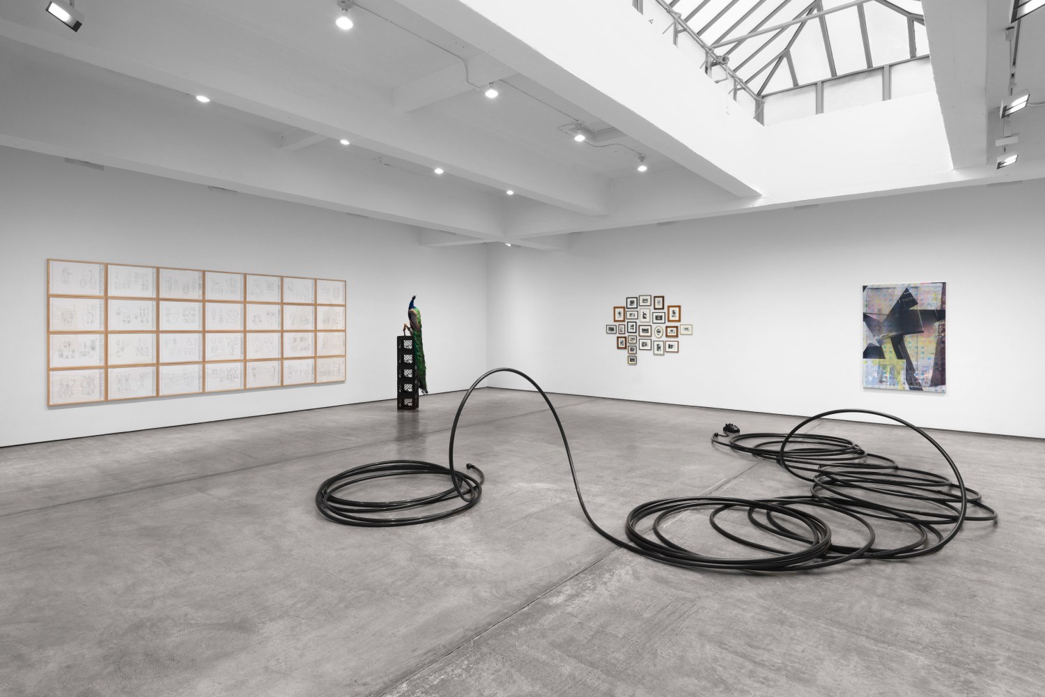 Installation view, Terry Adkins, Christian Marclay, Kelley Walker, Paula Cooper Gallery, March 18 - April 22, 2023. Photo: Steven Probert
