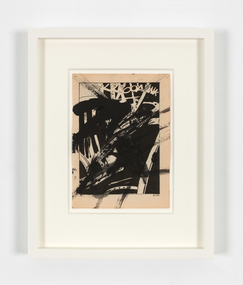 Christian Marclay Untitled, 1989 acrylic and spray paint on comic book page 7 x 5 in. (17.8 x 12.7 cm) frame: 11 5/8 x 9 3/8 x 1 7/16 in. (29.5 x 23.8 x 3.7 cm) signed and dated verso