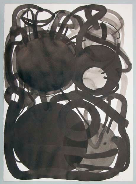 Atsuko Tanaka "Untitled" 1985 Gouache on paper 31 5/8 x 20 in.